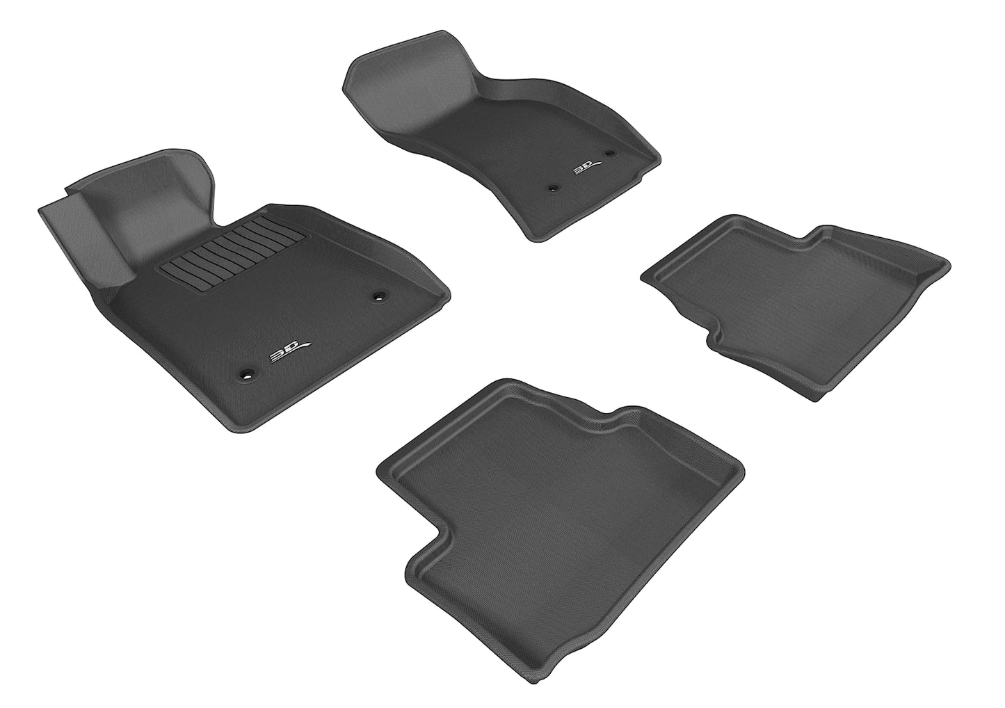3D MAXpider L1CD00601509 2013-2019 Cadillac ATS/ATS-V Kagu 1st & 2nd Row Floormats - Black