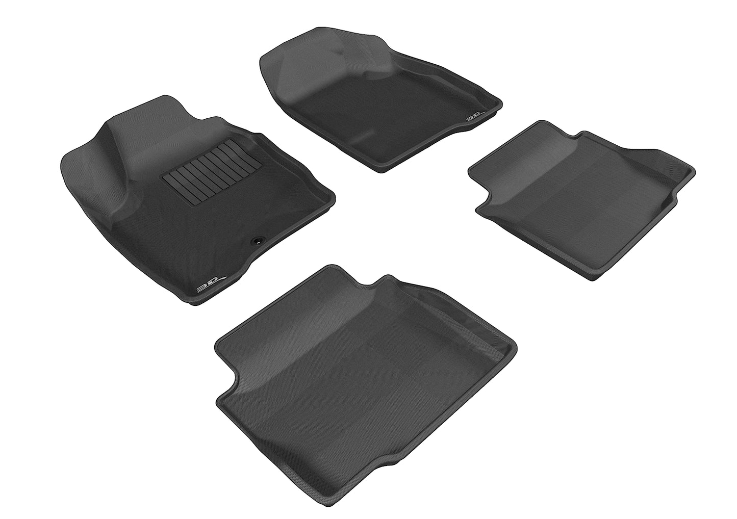 3D MAXpider L1CH04301509 2006-2013 Chevrolet Impala/Impala Limited Kagu 1st & 2nd Row Floormats - Black