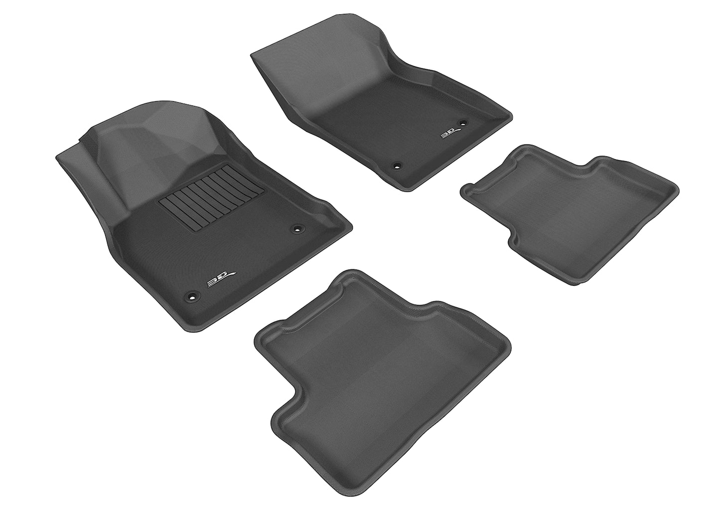 3D MAXpider L1CH04401509 2011-2015 Chevrolet Cruze/Cruze Limited Kagu 1st & 2nd Row Floormats - Black