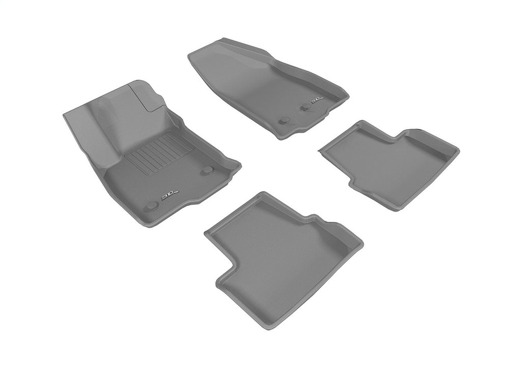 3D MAXpider L1CH07901501 2016-2019 Chevrolet Volt Kagu 1st & 2nd Row Floormats - Gray