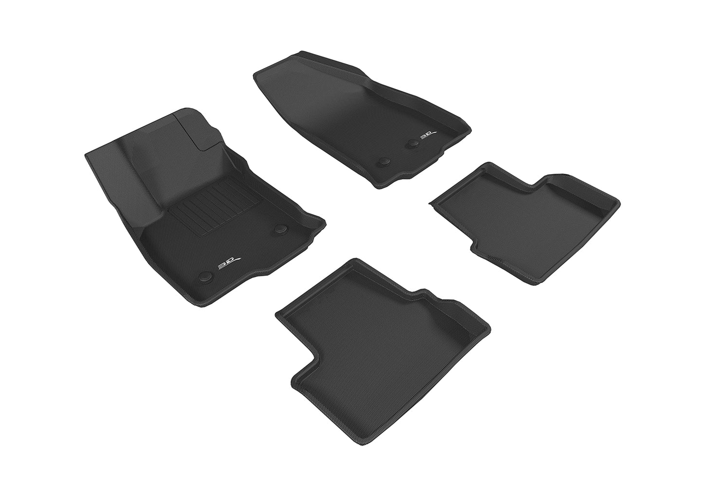3D MAXpider L1CH07901509 2016-2019 Chevrolet Volt Kagu 1st & 2nd Row Floormats - Black