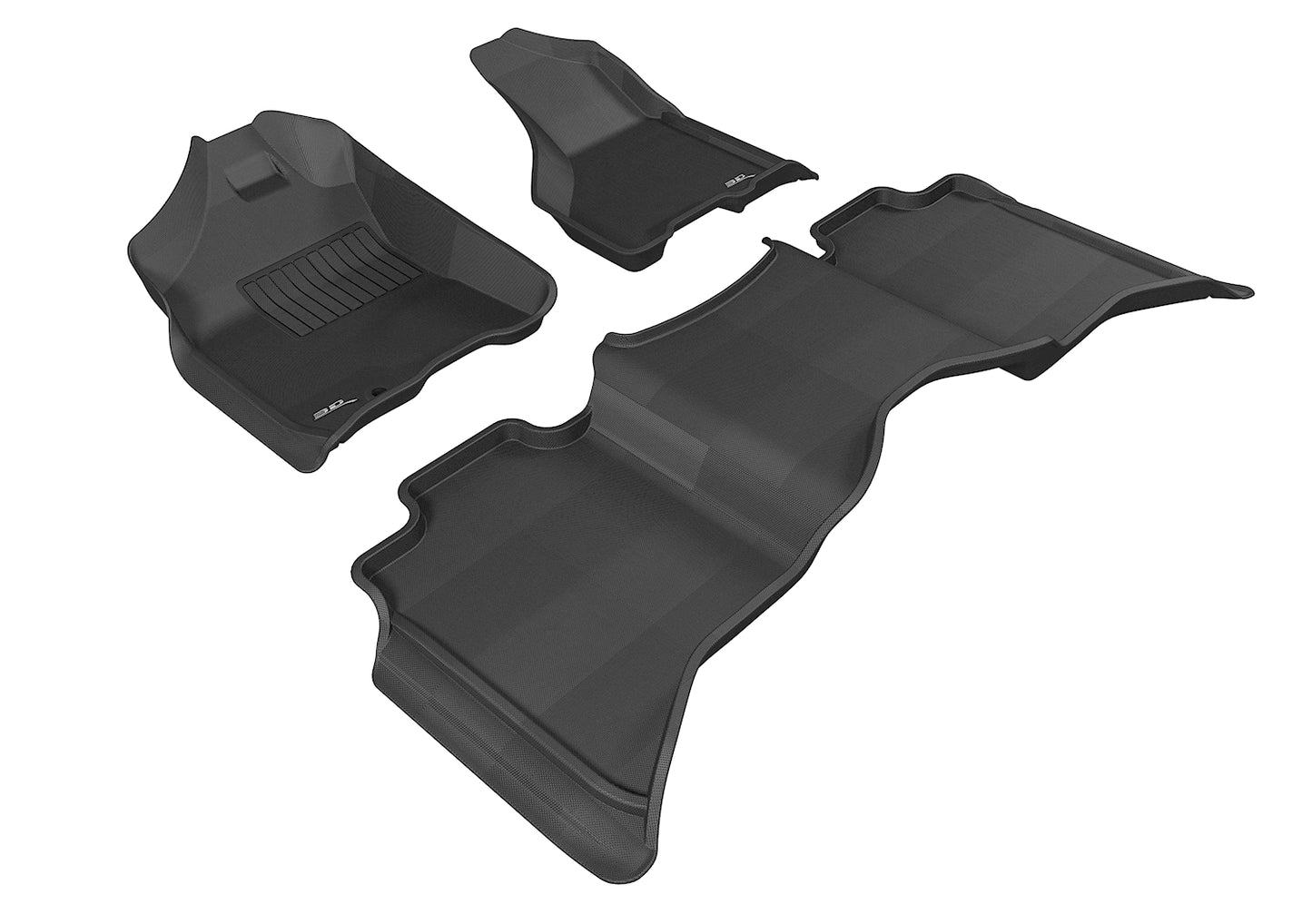 3D MAXpider L1DG01701509 2009-2012 Dodge Ram 1500/2500/3500 Crew Cab Kagu 1st & 2nd Row Floormats - Black