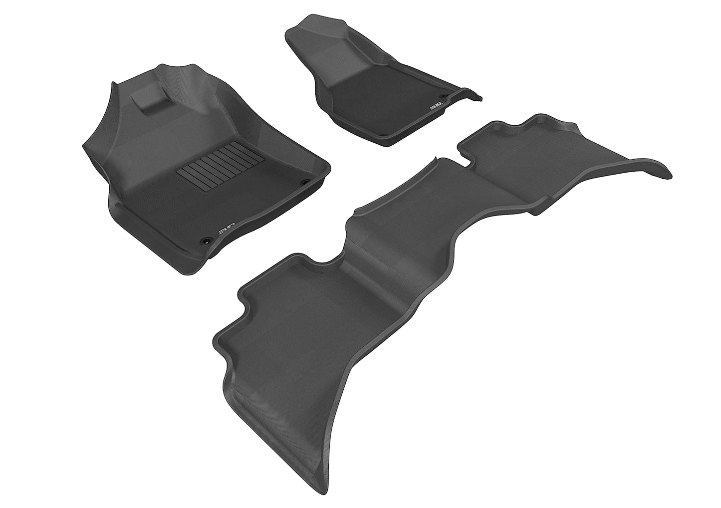3D MAXpider L1DG01901509 2012-2020 Dodge Ram 1500 Quad Cab Kagu 1st & 2nd Row Floormats - Black