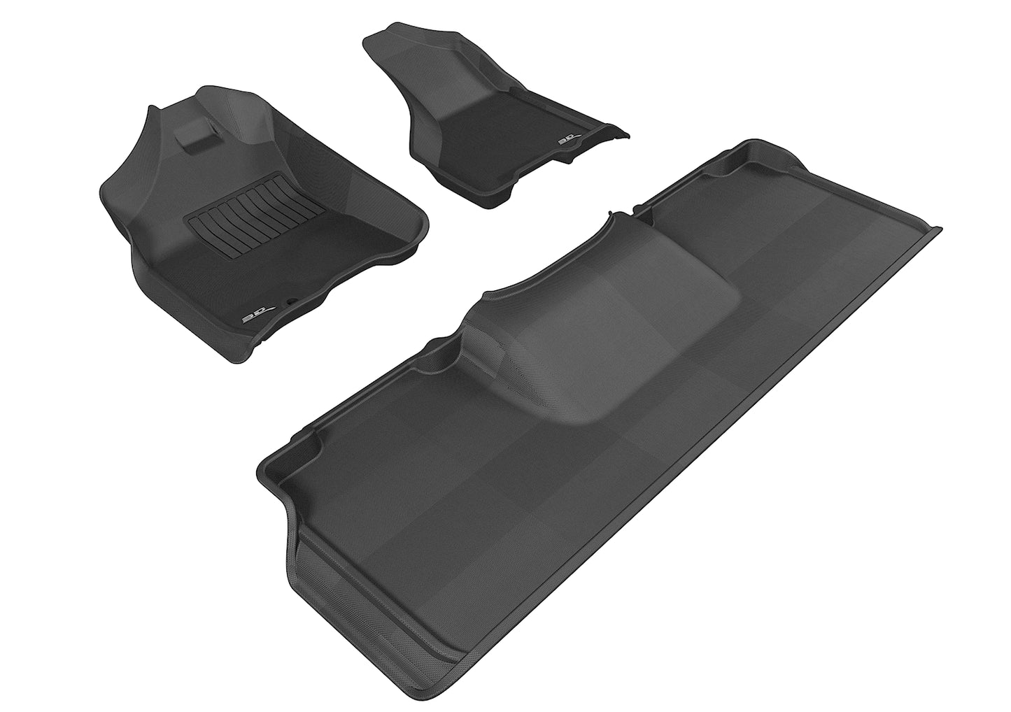 3D MAXpider L1DG02201509 2010-2012 Dodge Ram 2500/3500 Mega Cab Kagu 1st & 2nd Row Floormats - Black