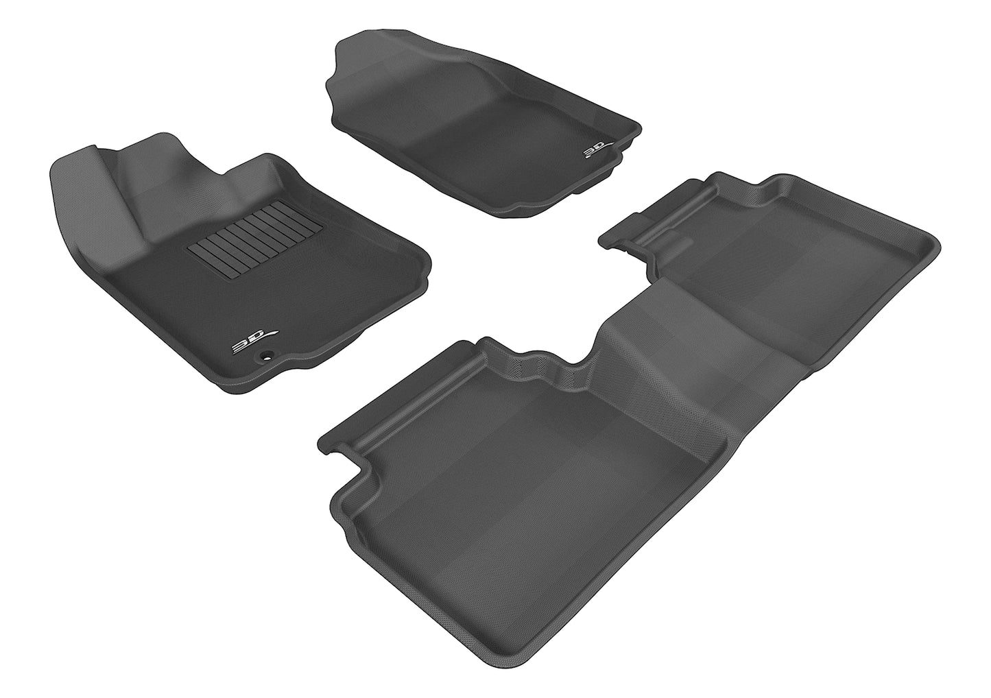 3D MAXpider L1FR01301509 2006-2012 Ford Fusion Kagu 1st & 2nd Row Floormats - Black