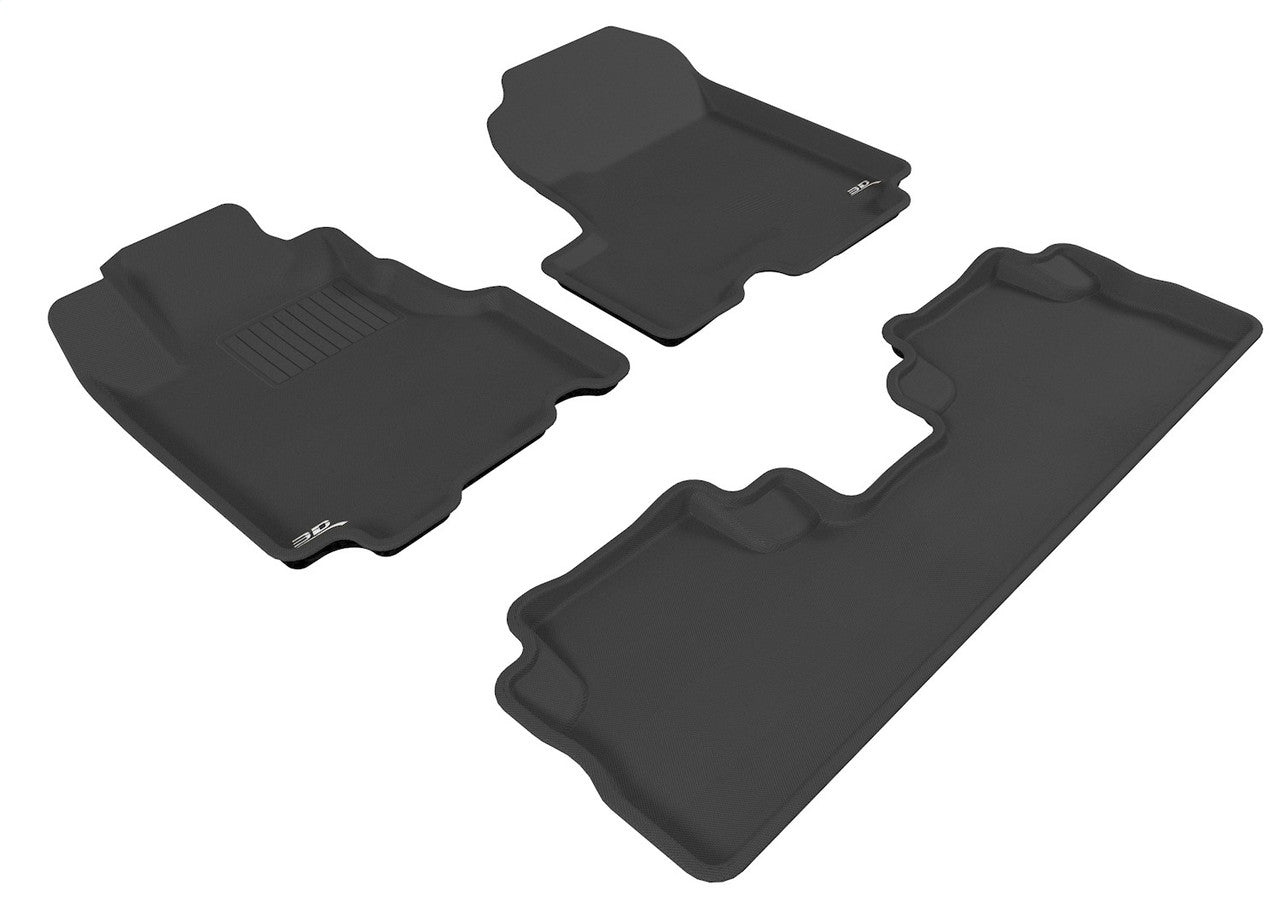 3D MAXpider L1HD00601509 2007-2011 Honda CR-V Kagu 1st & 2nd Row Floormats - Black