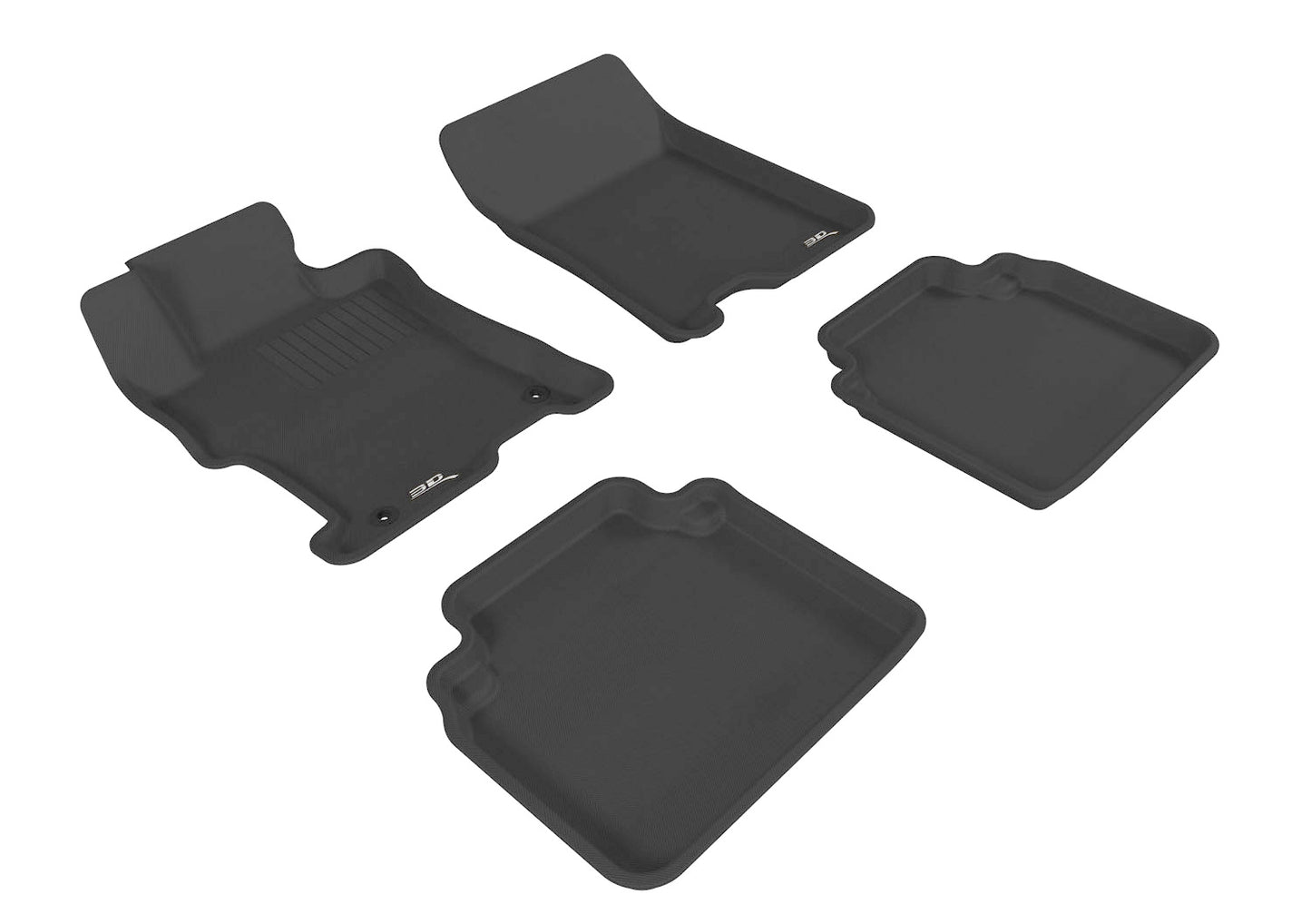 3D MAXpider L1HD00801509 2008-2012 Honda Accord Kagu 1st & 2nd Row Floormats - Black