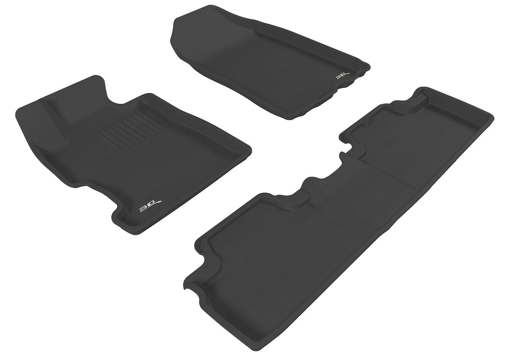 3D MAXpider L1HD03601509 2006-2011 Honda Civic Coupe Kagu 1st & 2nd Row Floormats - Black