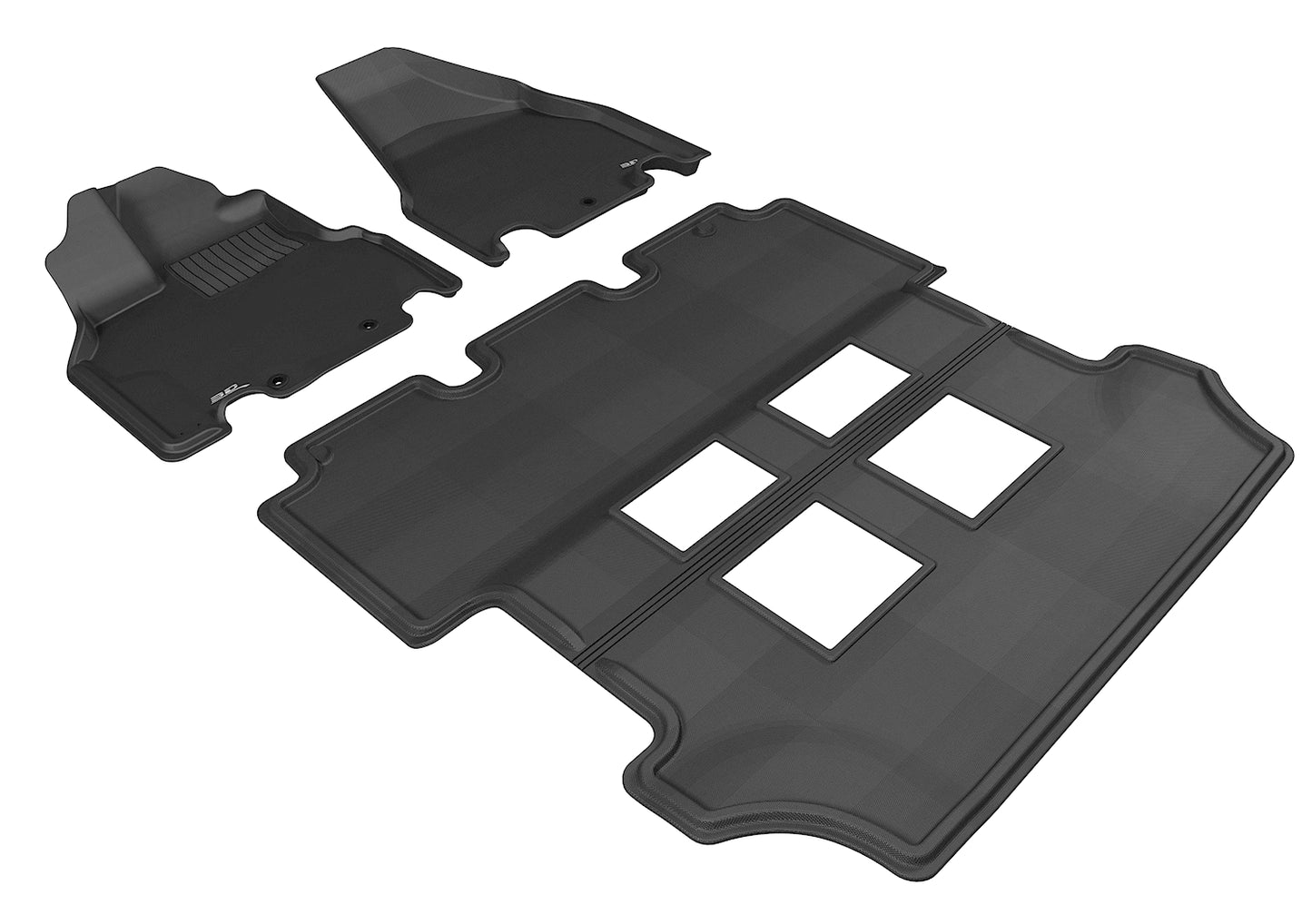 3D MAXpider L1HD03801509 2011-2017 Honda Odyssey EX Kagu 1st & 2nd Row Floormats - Black