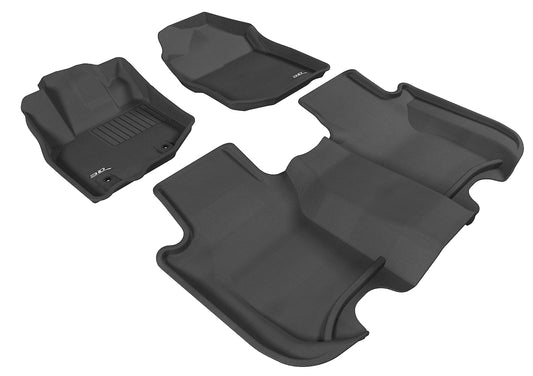 3D MAXpider KAGU 1st & 2nd Row Floor Mats for Honda Fit 2009-2013 - L1HD04201509