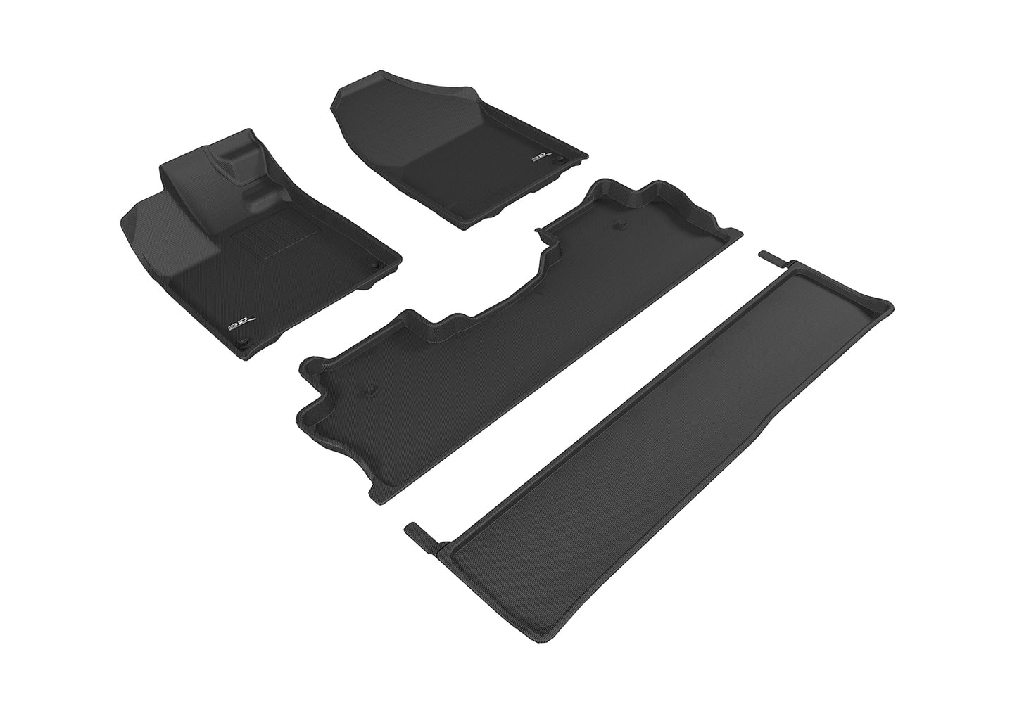 3D MAXpider L1HD08301509 2017-2020 Honda Ridgeline Kagu 1st & 2nd & 3rd Row Floormats - Black