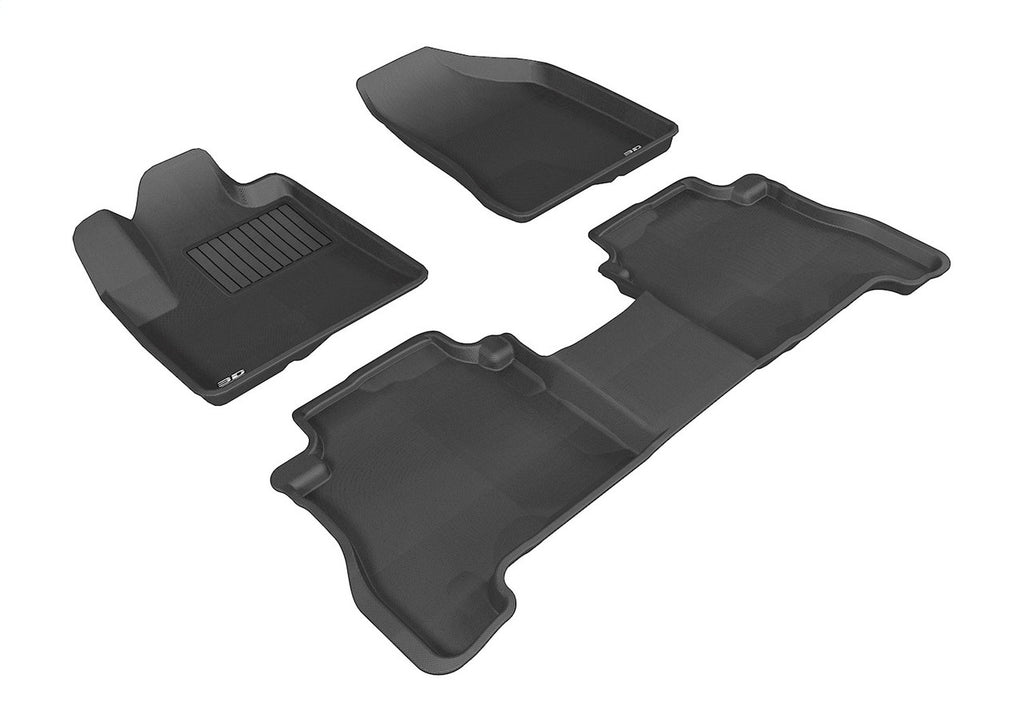 3D MAXpider L1HY00501509 2007-2009 Hyundai Santa Fe Kagu 1st & 2nd Row Floormats - Black