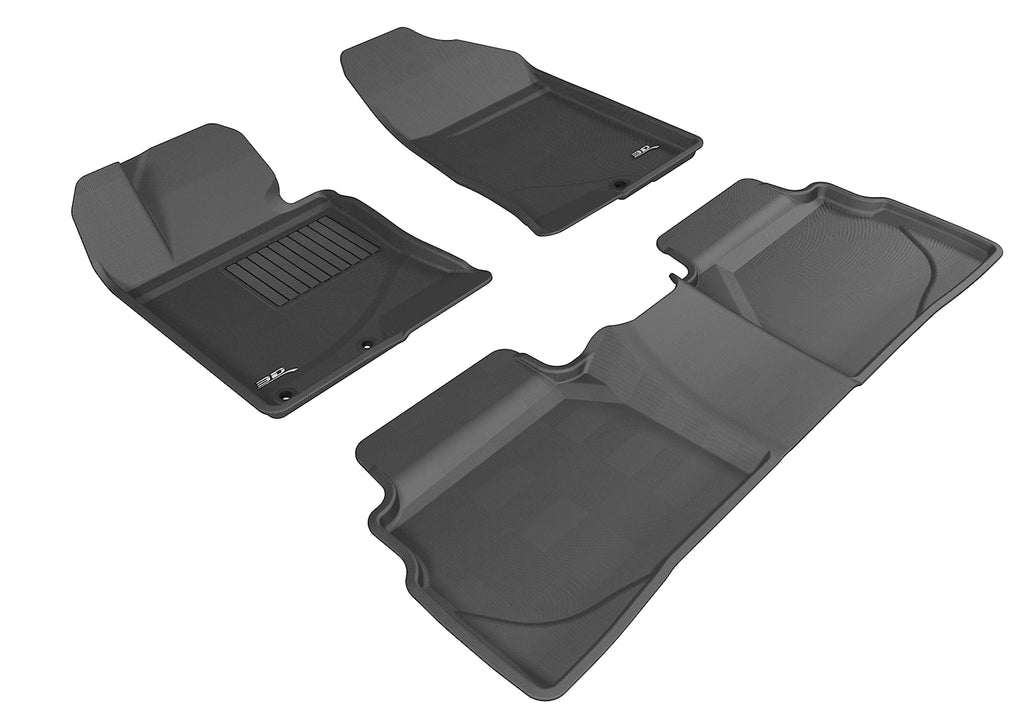 3D MAXpider L1HY03801509 2011-2014 Hyundai Sonata/2015 Sonata Hybrid Kagu 1st & 2nd Row Floormats - Black