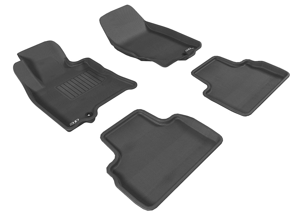 3D MAXpider L1IN00301509 2009-2017 Infiniti QX70/FX35/50/50S Kagu 1st & 2nd Row Floormats - Black