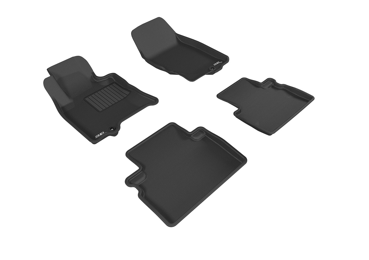 3D MAXpider L1IN01901509 2016-2017 Infiniti QX50 Kagu 1st & 2nd Row Floormats - Black