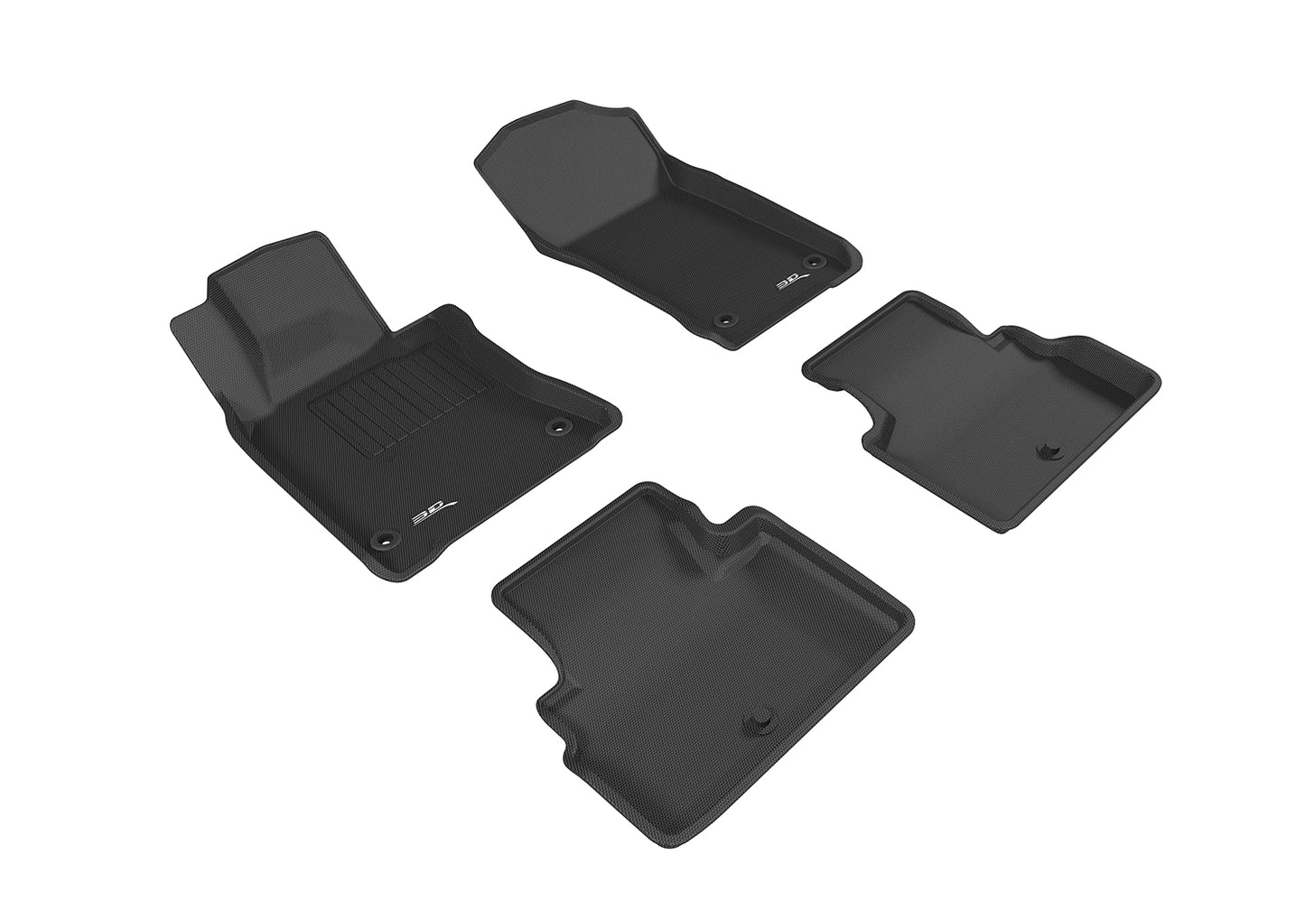 3D MAXpider L1IN02701509 2017-2019 Infiniti Q60 Kagu 1st & 2nd Row Floormats - Black