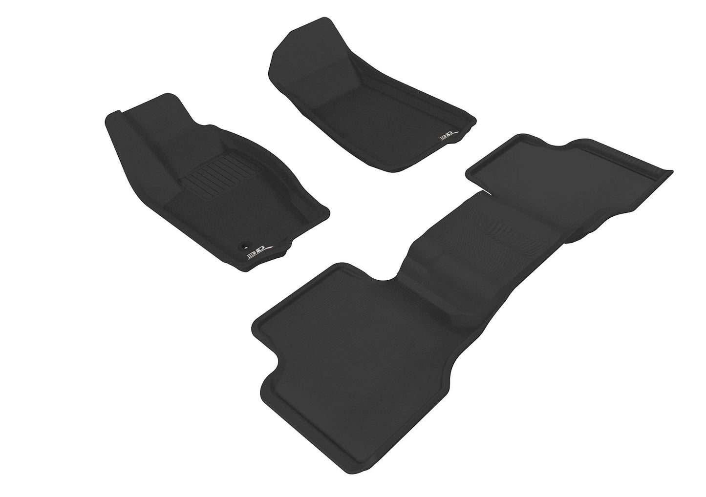 3D MAXpider L1JP00101509 2005-2010 Jeep Grand Cherokee Kagu 1st & 2nd Row Floormats - Black