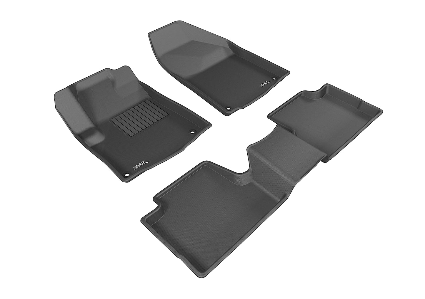3D MAXpider L1JP01001509 2014-2015 Jeep Cherokee Kagu 1st & 2nd Row Floormats - Black