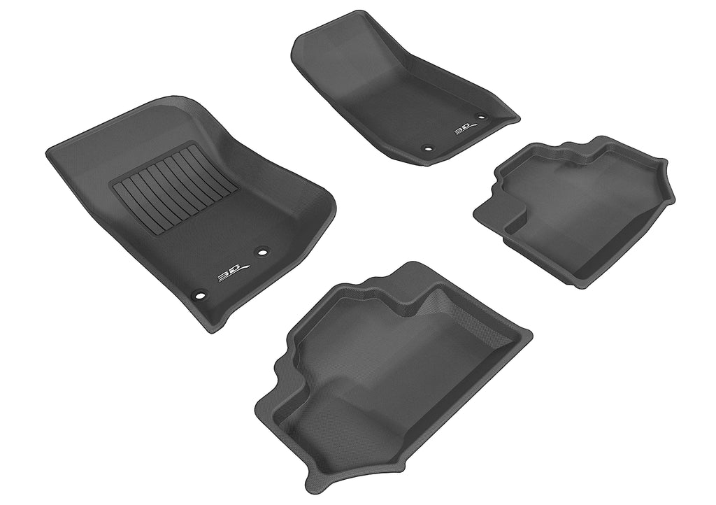 3D MAXpider L1JP01201509 2014-2018 Jeep Wrangler JK 2-Door Kagu 1st & 2nd Row Floormats - Black