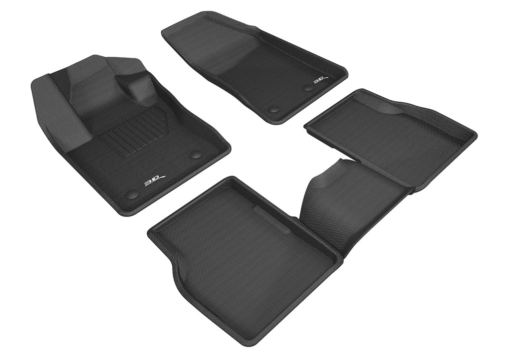 3D MAXpider L1JP01601509 2017-2020 Jeep Compass Kagu 1st & 2nd Row Floormats - Black