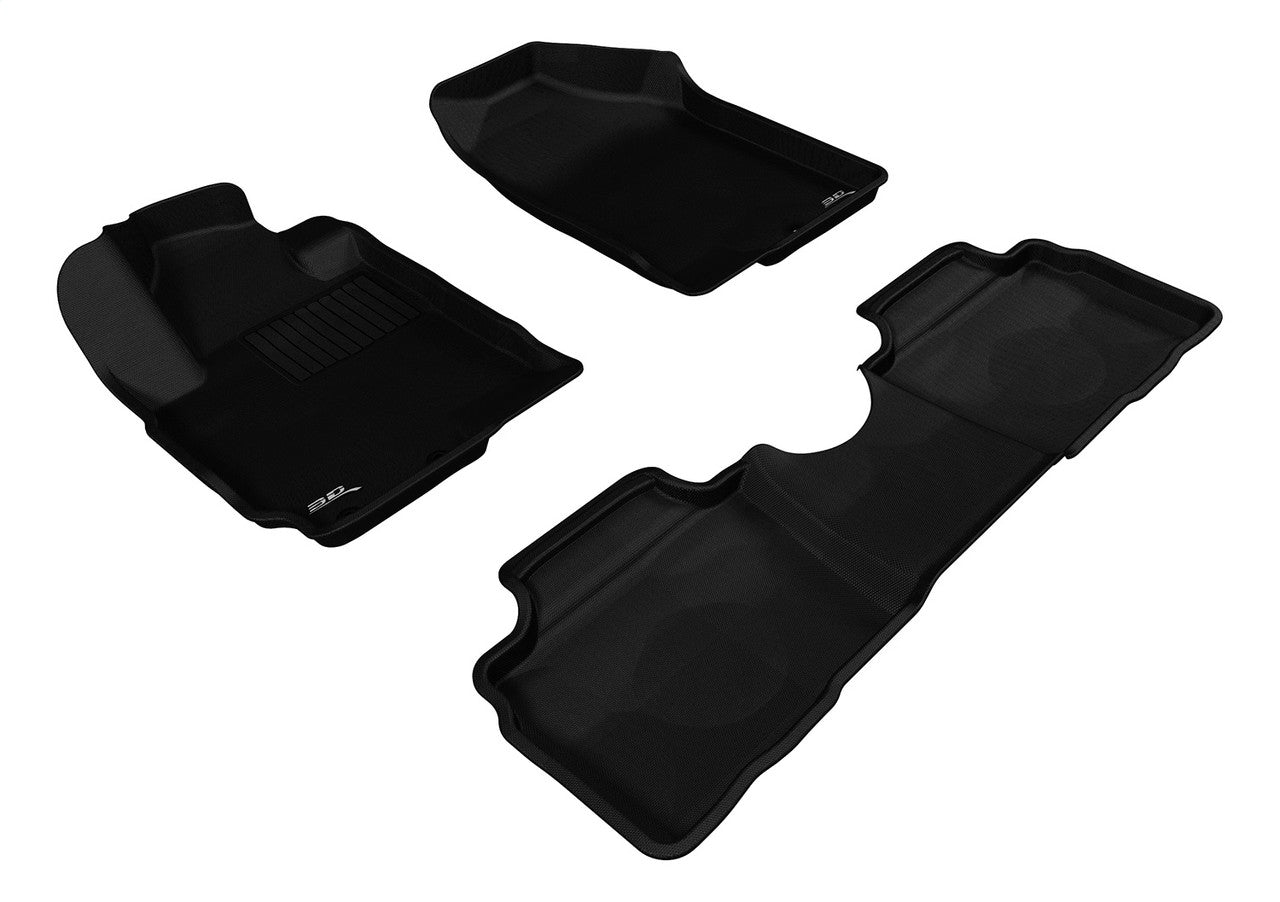 3D MAXpider L1KA00801509 2010-2010 Kia Soul Kagu 1st & 2nd Row Floormats - Black