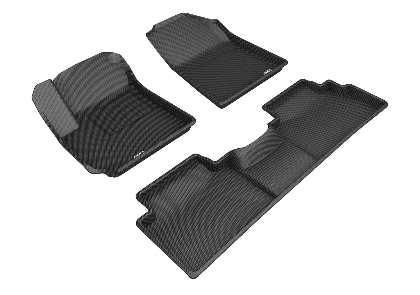 3D MAXpider L1KA05001509 2020 Kia Soul Kagu 1st & 2nd Row Floormats - Black