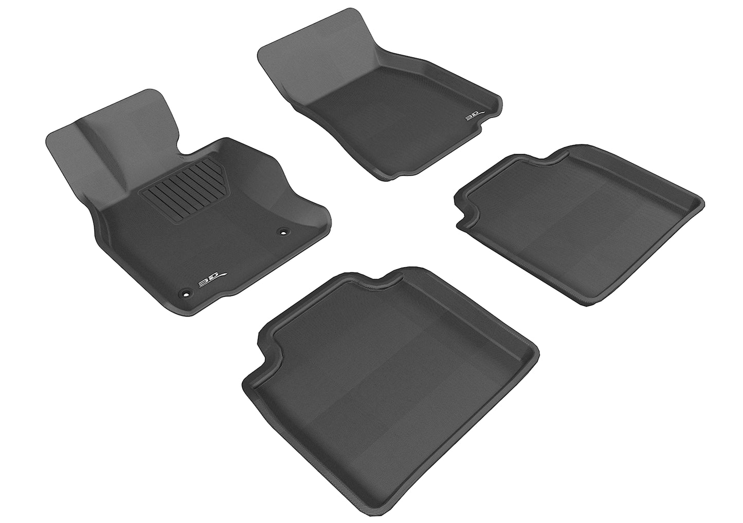 3D MAXpider L1LX04201509 2008-2011 Lexus LS600HL Kagu 1st & 2nd Row Floormats - Black