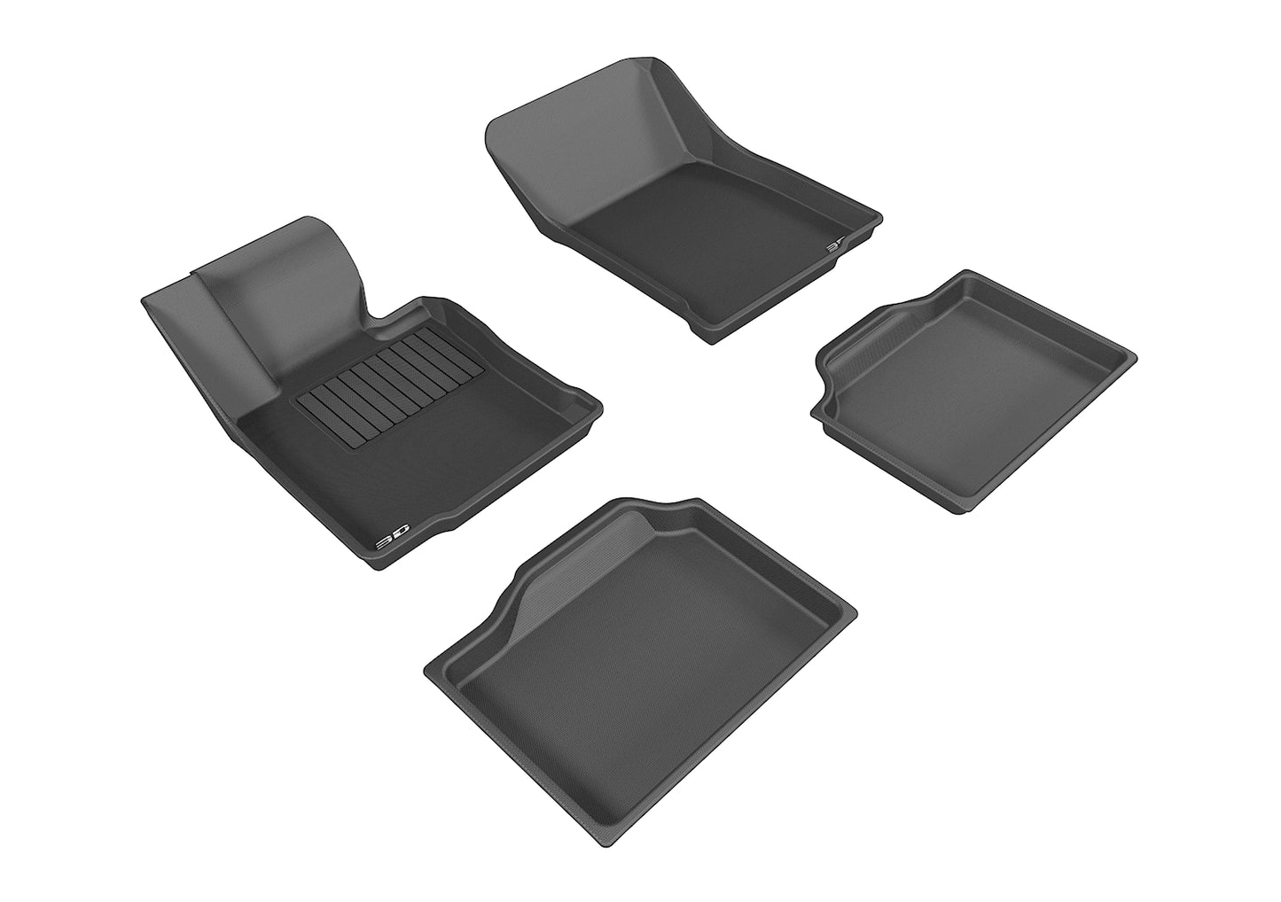 3D MAXpider L1MN00901509 2014-2016 Mini Countryman Kagu 1st & 2nd Row Floormats - Black