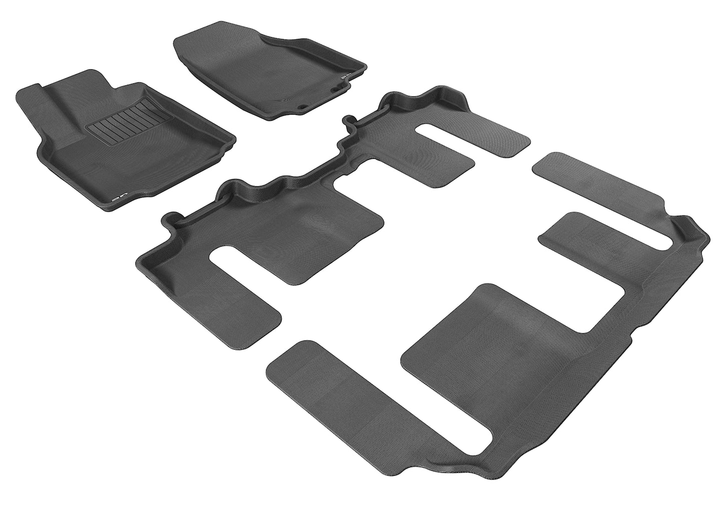 3D MAXpider L1MZ01701509 2007-2015 Mazda CX-9 Kagu 1st & 2nd & 3rd Row Floormats - Black