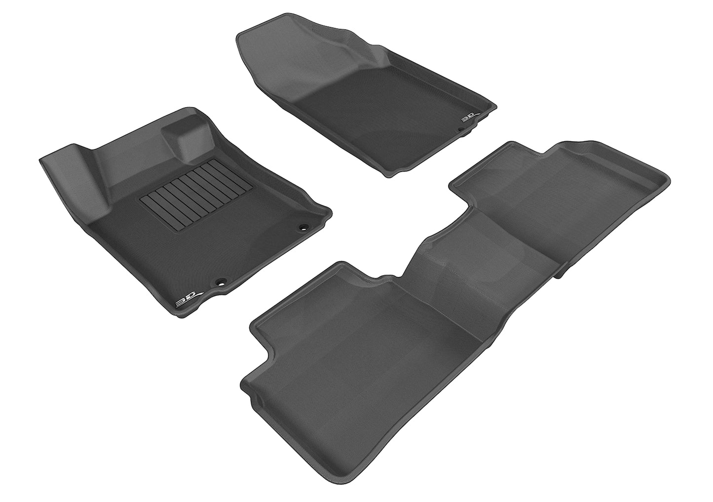 3D MAXpider L1NS07301509 2013-2015 Nissan Altima Sedan Kagu 1st & 2nd Row Floormats - Black