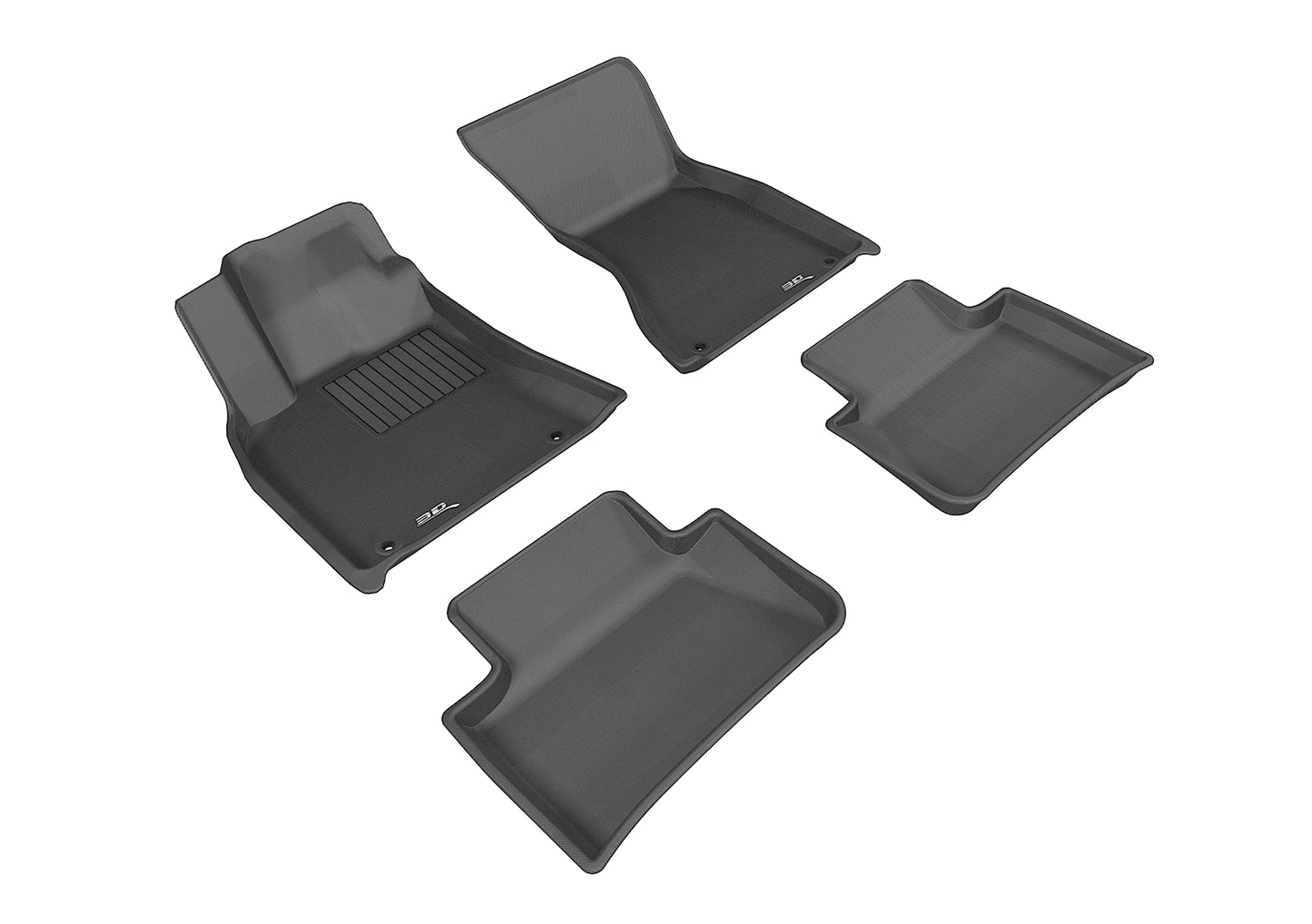 3D MAXpider L1PO01401509 2014-2019 Porsche Macan Kagu 1st & 2nd Row Floormats - Black