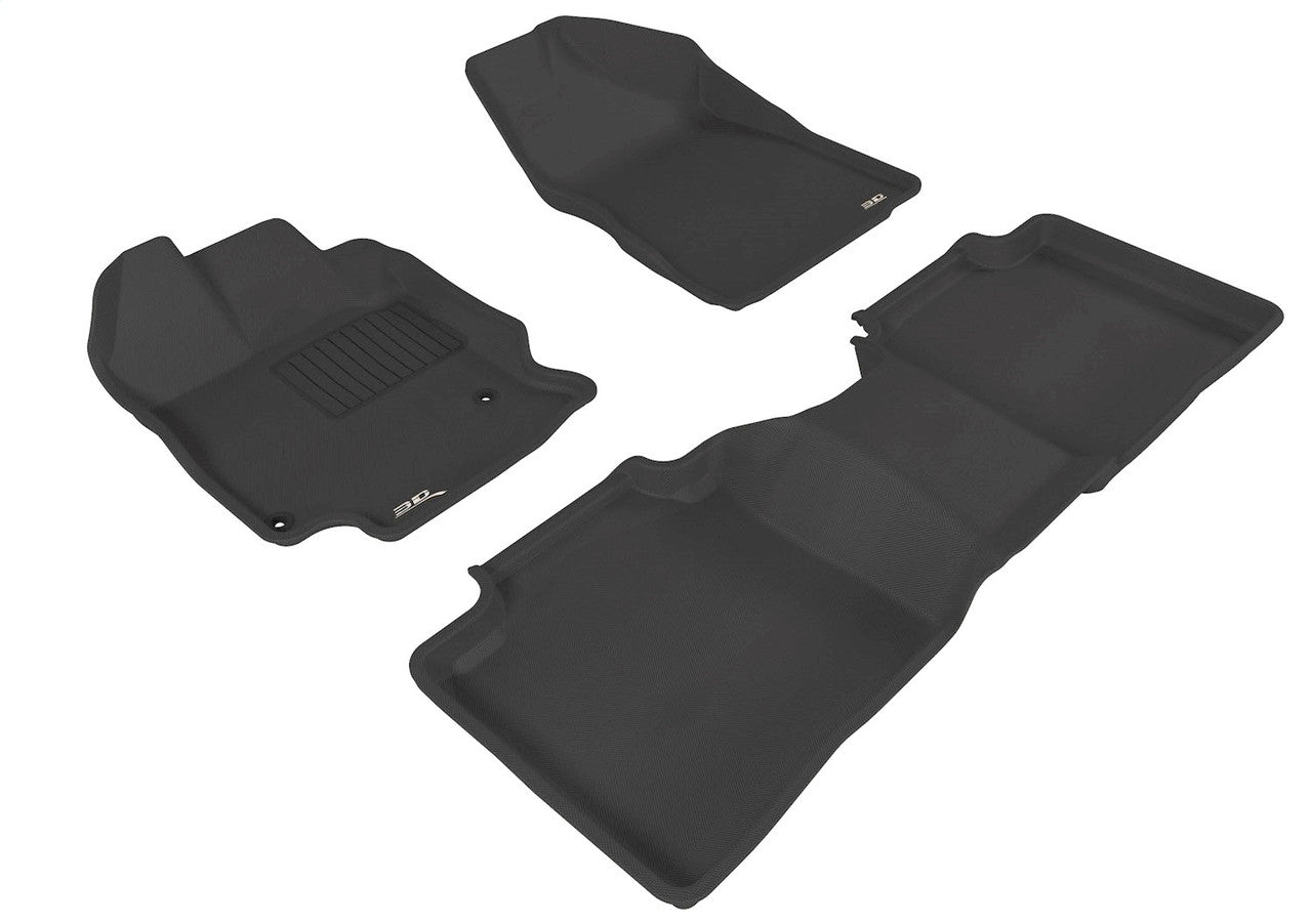 3D MAXpider L1TY07801509 2009-2011 Toyota Venza Kagu 1st & 2nd Row Floormats - Black