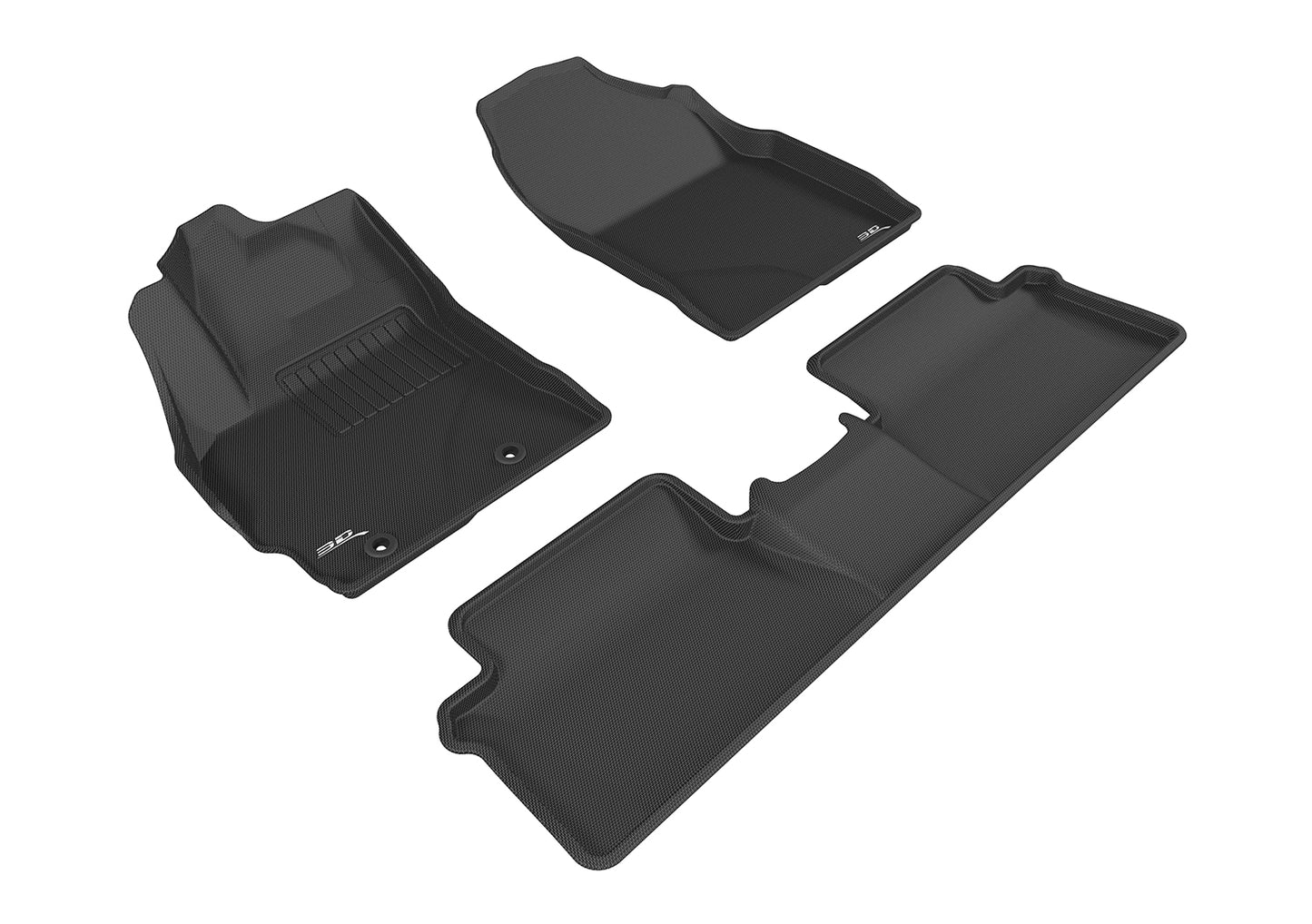 3D MAXpider L1TY22901509 2017-2018 Toyota Corolla Im Kagu 1st & 2nd Row Floormats - Black