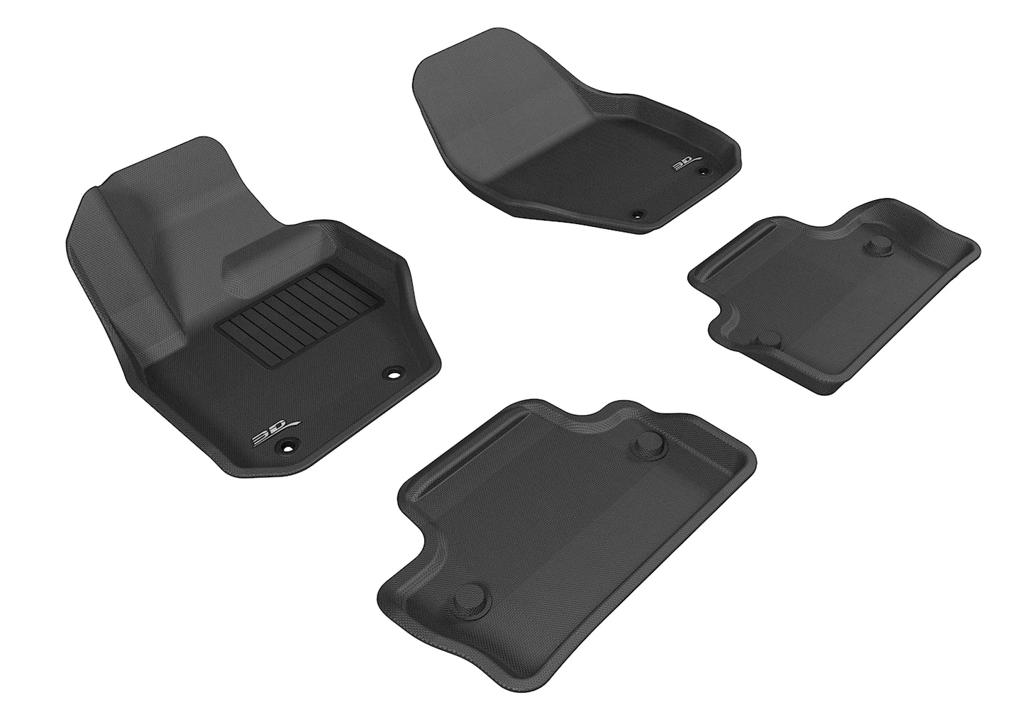 3D MAXpider L1VV01601509 2011-2018 Volvo S60 Kagu 1st & 2nd Row Floormats - Black
