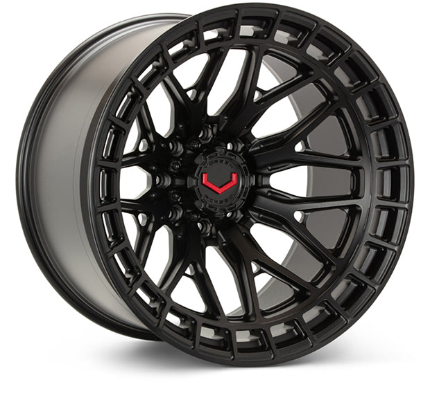 Vossen LCX-02 22x12 - 8x180 - ET44 - Ultra Deep - 124.3 - Satin Black Wheel