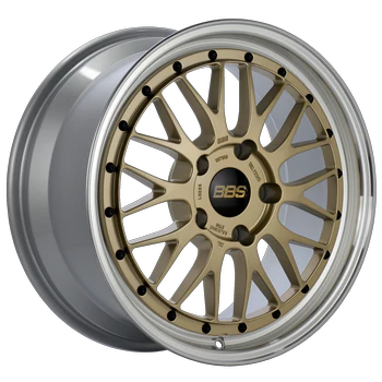 BBS LM 19x11 5x112 ET35 Diamond Gold Center Diamond Cut Lip Wheel 82mm PFS/Clip Required LM294GPK