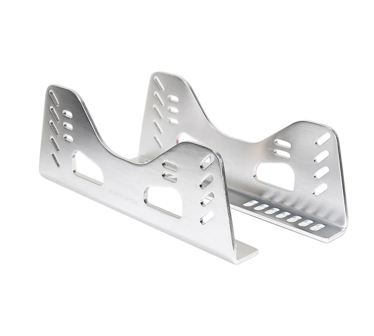 NRG Tall Aluminum Side Mount Bracket (Pairs) - Silver - LSMB-SL