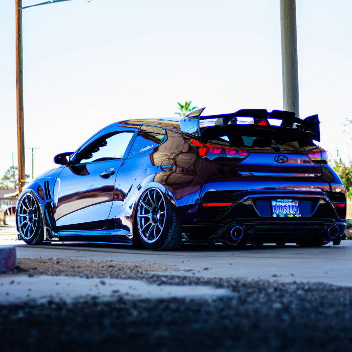 Injen 2019-2022 Hyundai Veloster N 2.0L Turbo Performance Axle Back Exhaust System (Burnt Titanium Tips) - SES1343ABTT Injen