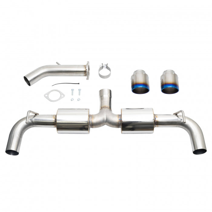 Injen 2019-2022 Hyundai Veloster N 2.0L Turbo Performance Axle Back Exhaust System (Burnt Titanium Tips) - SES1343ABTT