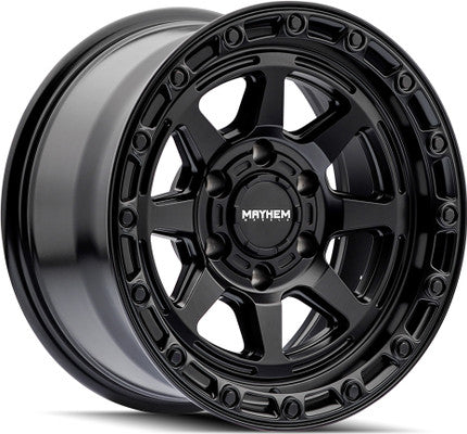 Mayhem 8306 Ridgeline 17x8.5 / 6x139.7 BP / -6mm Offset / 106.1mm Hub Satin Black Wheel