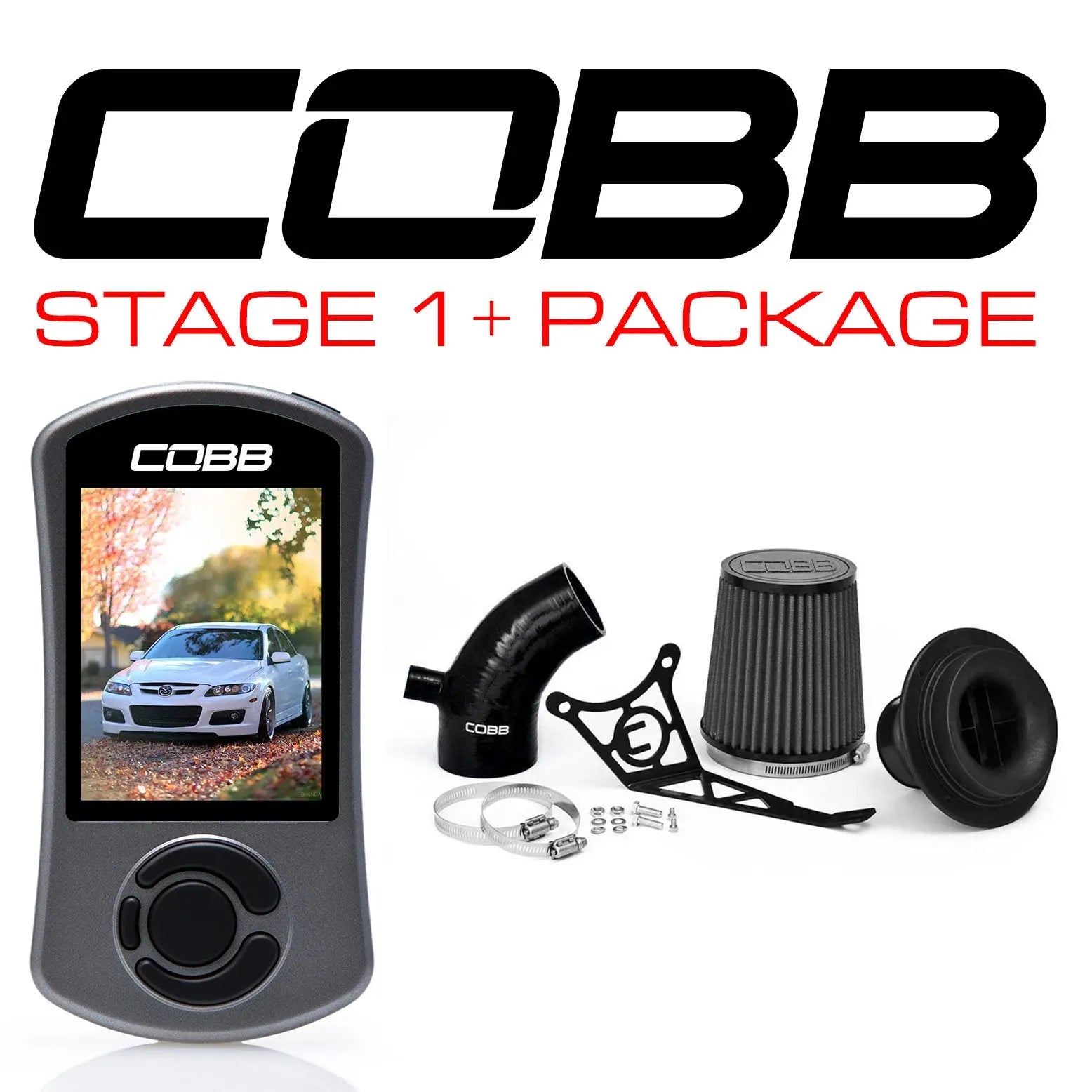 COBB 06-07 Mazdaspeed6 Stage 1+ Power Package - Black MAZ000011P-BK COBB