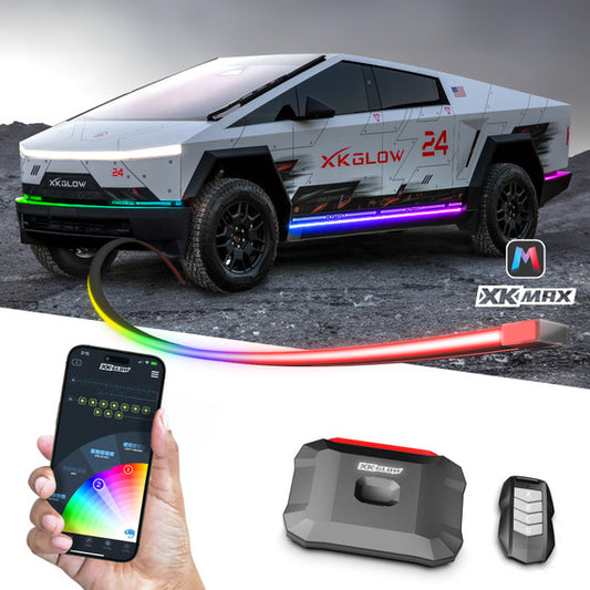 XKGlow XKmax App Control Body Panel Strip Kit for Cyber Truck - 2023-Current Tesla Cyber Truck - Part MX-BG-CT