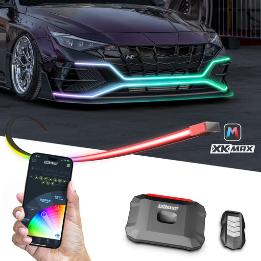 XKGlow XKmax RGB Addressable Accent Light Strip App Control Kit for Jeep | App-controlled 2x36in Kit - 2 Piece - Part MX-BG-JP-STA