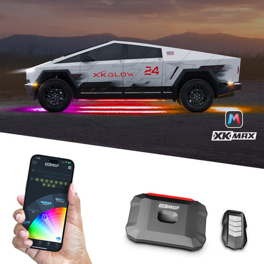 XKGlow Triple-bright Cyber Truck Underglow Kit XKmax App Control - 2023-Current Tesla Cyber Truck - Part MX-CAR-CT