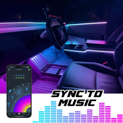 XK Glow XKmax RGB Fiber Optic LED Interior Automotive Ambient Light Kit - 4x43in