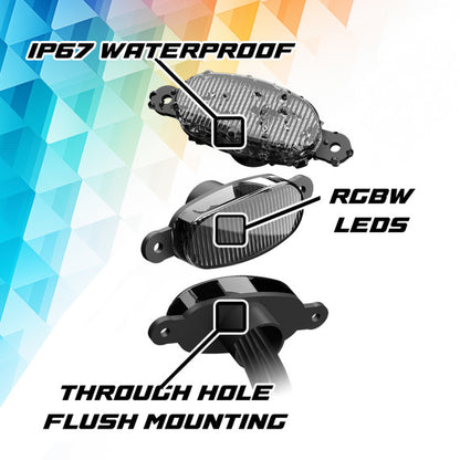 XK Glow XKmax Pre-Runner Style RGBW LED Grill Pods - 7pc