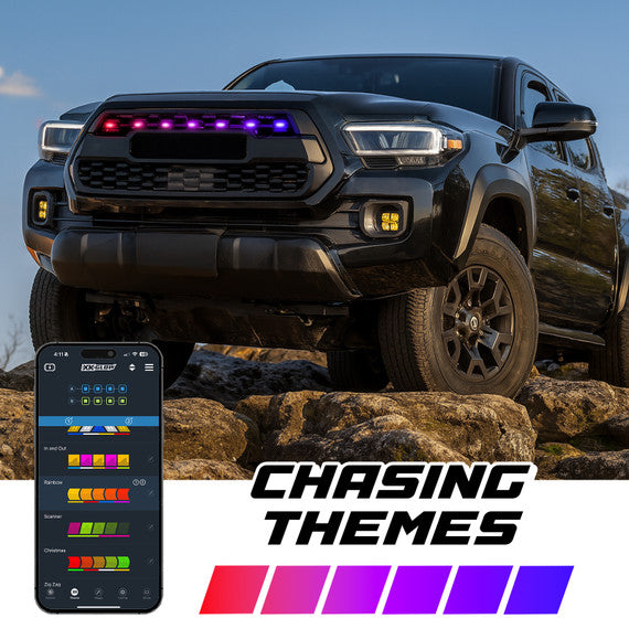 XK Glow XKmax Pre-Runner Style RGBW LED Grill Pods - 6pc