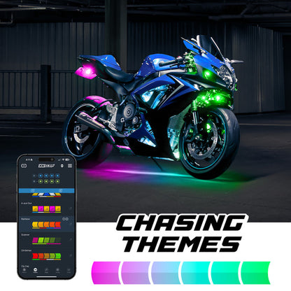 XK Glow XKmax RGBW 16pc addressable Motorcycle Underglow Light Kit