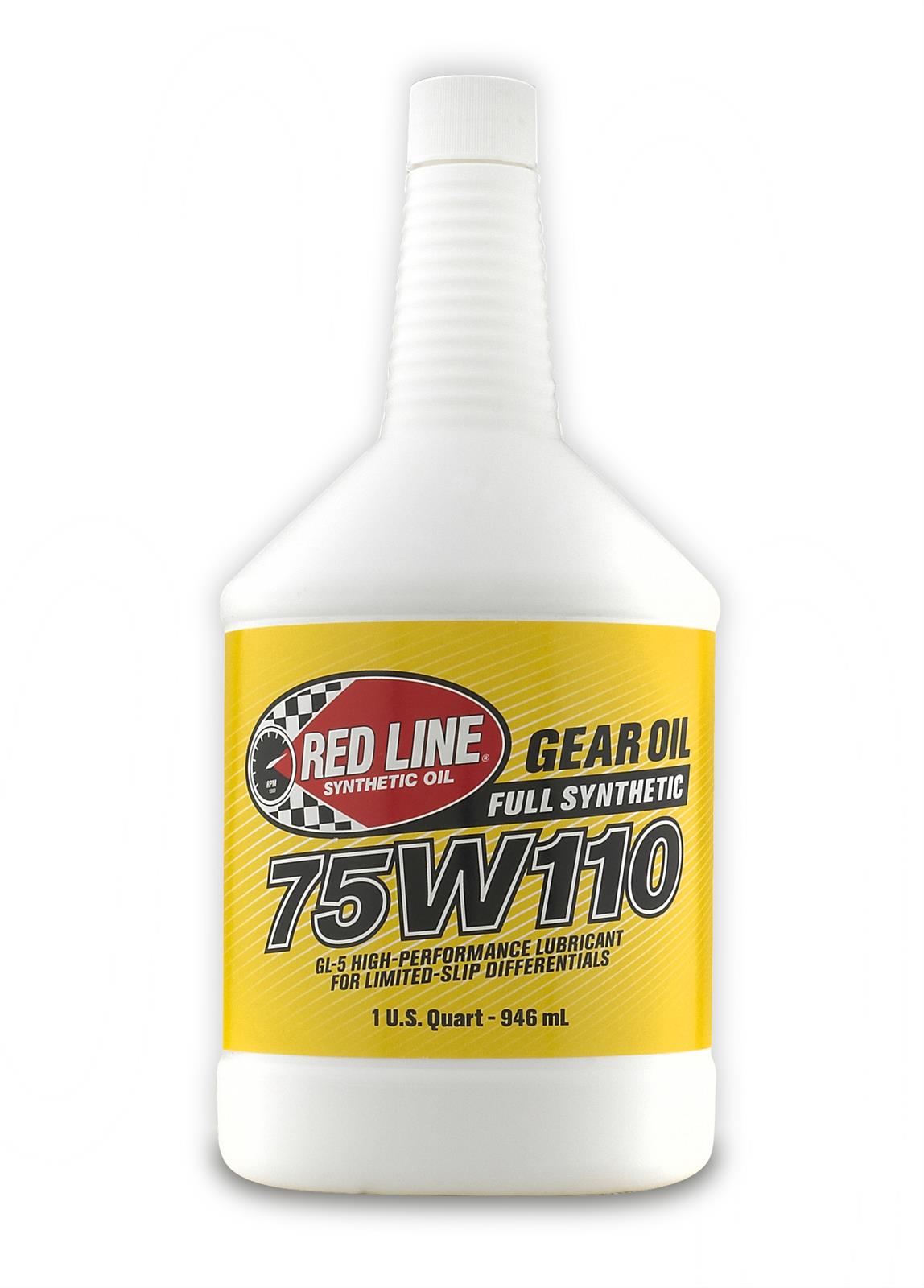 Red Line 57804 75W‑110 Full Synthetic GL‑5 Gear Oil – 1 Quart Red Line