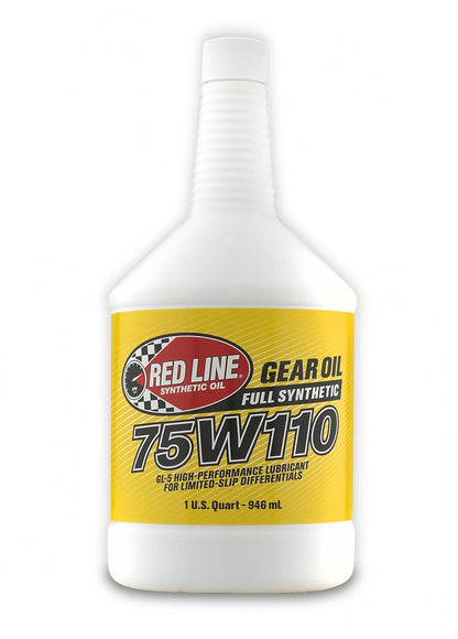 Red Line 57804 75W‑110 Full Synthetic GL‑5 Gear Oil – 1 Quart Red Line